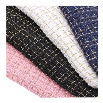 China xiaoxiangfeng woven wool fabric women's wrinkle resistant silk fabric gold tweed shoes, hats, cases and bags for sale