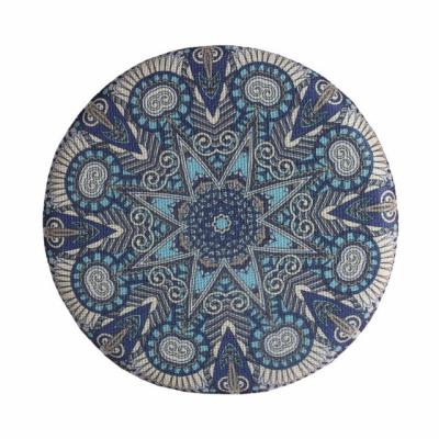 China Washable Printed National Style Memory Cotton Round Cushion Stool Chair Slip Cushion Non Thickened Balcony Bay Window Cushion for sale