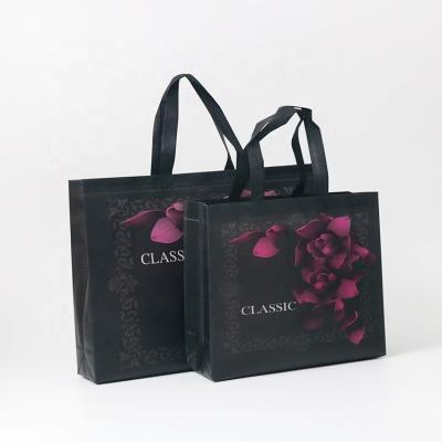 China 100% China Factory Wholesale Eco-friendly Tote Shopping Bag High Capacity Black Single Shopping Bag Cheap Nonwoven Shopping Bags for sale