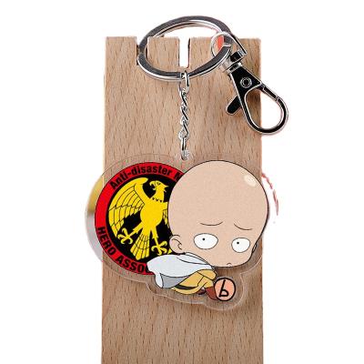 China Cute Free Postage Cute Anime Saitama Key Chains Cosplay Key Chain The ONE PUNCH-MAN Charms Jewelry Key Chain for sale