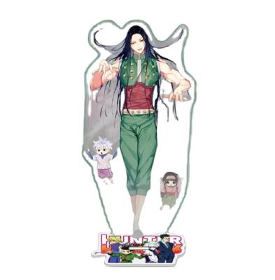 China HUNTER X HUNTER Anime Figure Illumi Zoldyck Hisoka Cartoon Stand Figure Toy Model Table Plate Decoration Toy Free Postage for sale