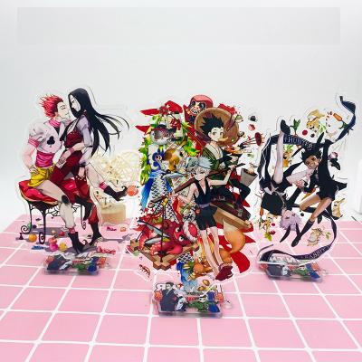 China Double Sided Figure Toy Free Cartoon Postage Plate Table Stand Decoration Model Toy HUNTER X HUNTER Anime Figure Killua Zoldyck Hisoka Cartoon for sale