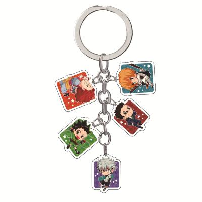 China Cute Cute 5 In 1 Nigerian Key Chain Pendant Ring Hunter X Anime FREECSS Government Key Chain Cartoon Alloy Cosplay Set Hunter X for sale