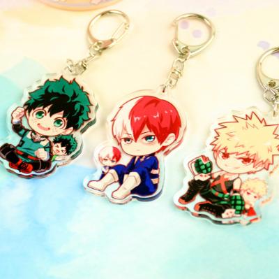 China Cute Cute Random Boku No Hero Academia Clear Soft Key Chain Trinket My Hero Academia Gift Jewelry Charm Accessories for sale