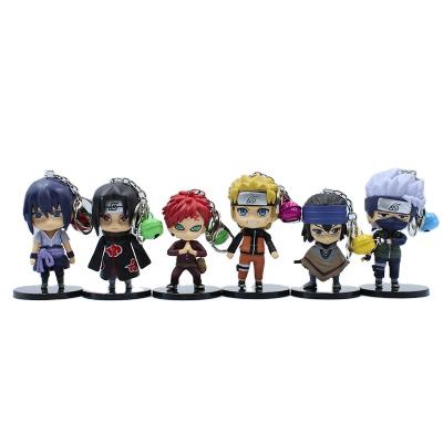 China Free Shipping Anime Naruto PVC Cartoon Uchiha Itachi Action Number Key Chain Charm Light Weight Toy Gift for sale