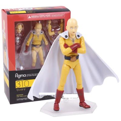 China Toy Retail Cartoon Toy Free Postage 14cm Box Anime Saitama One Punch Man Figma 310 PVC Action Figure Collectable Model Toys Gift for sale