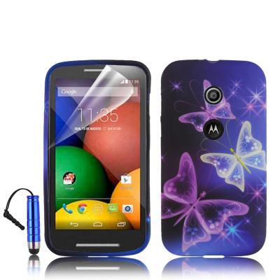 China Van de de Vlindertpu Cel van de manierdruk het Geval van de Telefoonmotorola Moto E voor Vrouwen Te koop