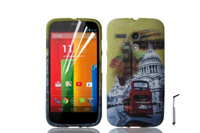 China Printed London Bus Protective Cover Soft TPU Gel Case For Motorola Moto G for sale