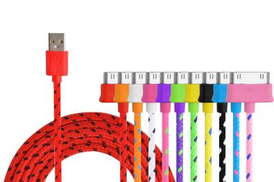 China Red High Speed Micro USB Charging Cables For Iphone 4 4s for sale