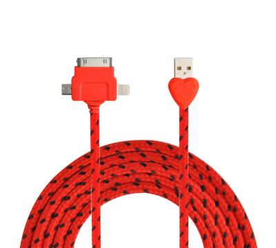 Κίνα 3 In1 καλώδια χρέωσης μικροϋπολογιστών USB αστραπής για Iphone 5/4g LG της Samsung Sony προς πώληση