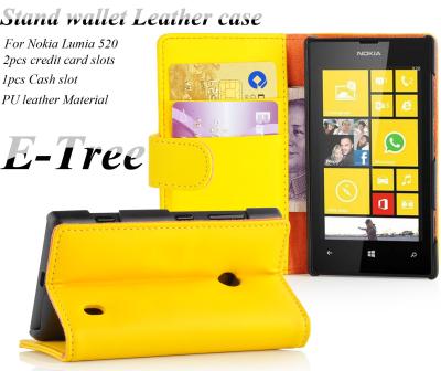 China Premium PU + PC Wallet Leather Nokia Mobile Phone Cases With Stand for sale