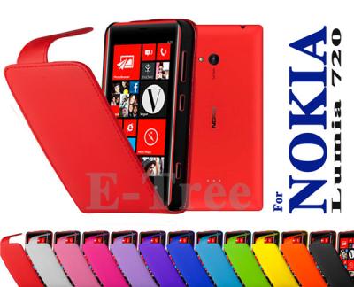 China Premium Flip PU Leather Nokia Mobile Phone Cases Back Cover For Nokia Lumia 720 for sale