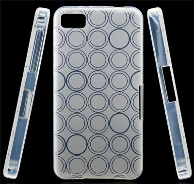 China Round Dots Patterned TPU Gel Blackberry Cell Phone Cases Clear for sale