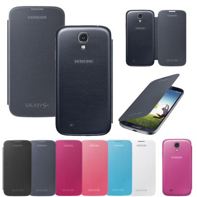 China Pu Leather Flip Battery Back Case For Samsung Galaxy S4 I9500 Free Film for sale