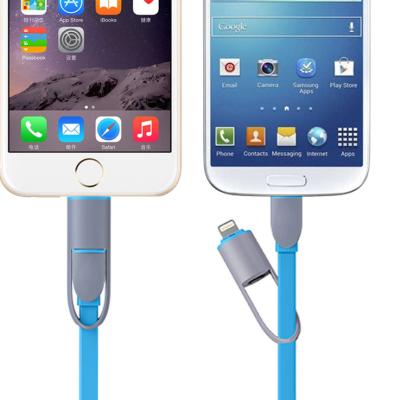 Китай Микро- плоские зарядные кабели Usb 1 метр 2in1 Iphone 6/6plus/Ipad/Samsung/Htc продается