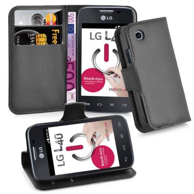 China El teléfono de cuero de LG L40 LG cubre color del modelo 10 del lichi de la cartera en venta