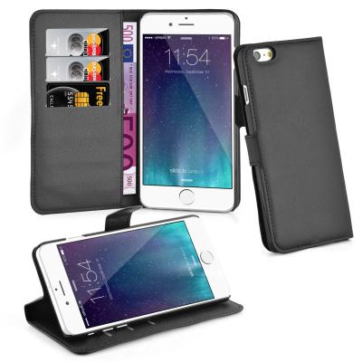 China Iphone 6 Plus Leather Smartphone Protective Cases , PU Leather Wallet Case for sale