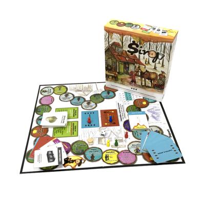 China Custom China OEM Family Table Game Free Sample Promotional Board Game Paper Game Price for sale