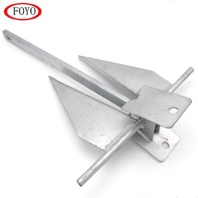 China China hot sale dip online danforth type boat anchor galvanized fluke anchor for boat for sale