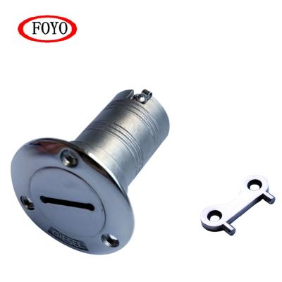 China Boat Yacht Stainless Steel Marine Boat Deck Fill Gas Marine Boat Accessories 316 SS Pipe Boat Deck Fill Gas With Key for sale