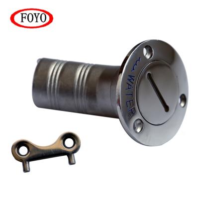 China Boat Yacht Accessories 316 Stainless Steel Deck Filler Plug 30 Degree Gas Deck Filler Marine Cast Iron for sale