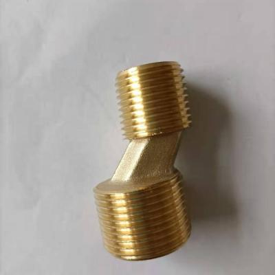 China Handwork BSPT Extopic Brass Nipple 90degree Or 45degree For Plumbing Or Sanitary With High Pressure Hpb59-1 for sale