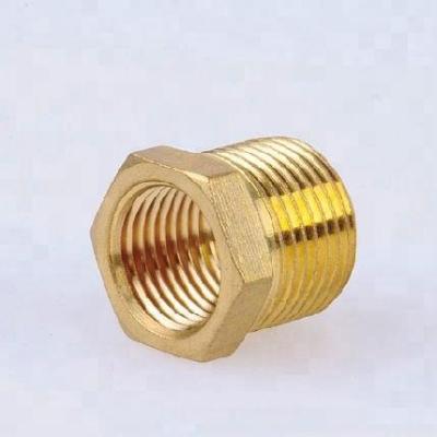 China Pneumatic Part Pneumatic Fitting Male And Female Threaded Extension Connector Adapter Brass Bushing for sale