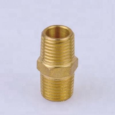 China Pneumatic Fitting Pneumatic Part Thread Male Screw External Brass Pipe Fitting Brass Nipple for sale