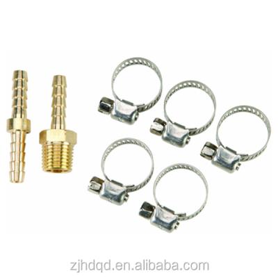 China Brass Copper Air Hose Clamp With Clip 1/4