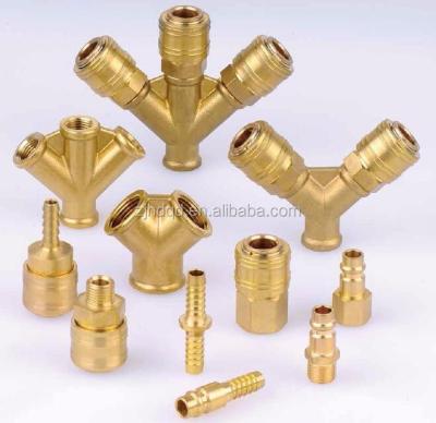 China German Brass Brass Type Quick Coupler , 1/4 Male Threaded German Type Quick Couplers for sale