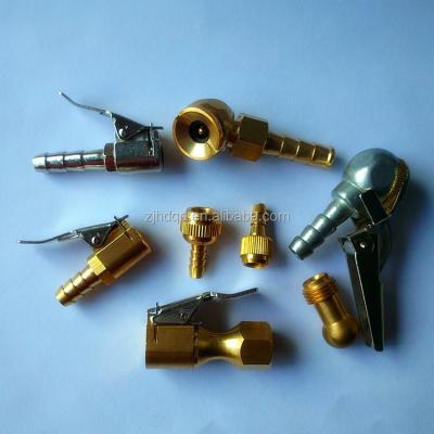 China low price brass/zinc alloy air chuck zinc alloy chuck with clip/hose burr air chuck/brass pump adapter for sale