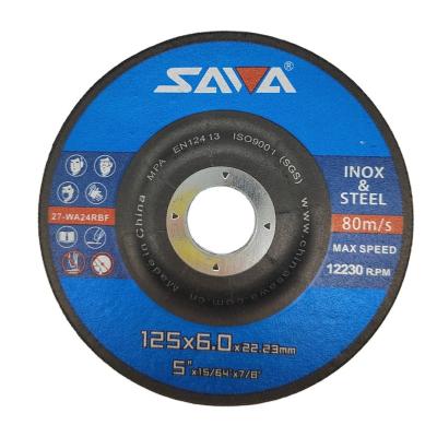 China Alundum Manufacturer Supply High Speed ​​5 Inch 125x6.0x22.23mm White Abrasive Disc Grinding Wheel for sale