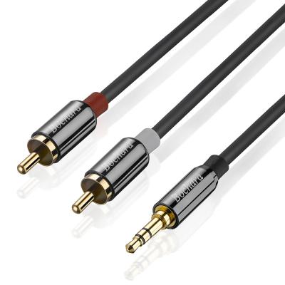 China HDTV Bochara 3.5mm Jack Male Stereo 2RCA To Male Audio Cable Foil+Braided Shielded For Speakers Amplifier 1.8m 3m 5m 10m 15m 20m for sale