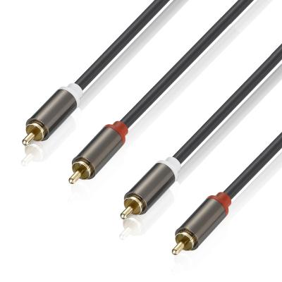 China HDTV Bochara 2RCA to 2RCA Male to Male OFC Audio Cable Braided Shielded Professional Audio 10m 1m 1.8m 3m 5m for sale