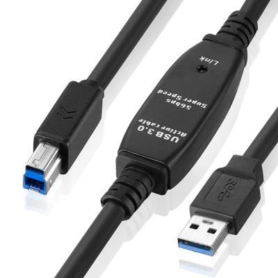 China Built-in Camera Bochara USB 3.0 Printer Cable IC Chipset USB 3.0 Type A Male To Type B USB 3.0 Foil+Braided Male Shielded 5m 10m for sale