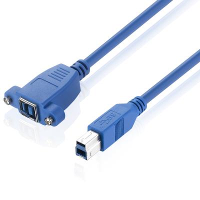 China Bochara USB 3.0 Printer Extension Cable USB 3.0 Type B Male Camera To USB 3.0 Foil+Braided Type B Female Shielded 50cm for sale