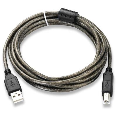 China Printer Bochara USB 2.0 Printer Cable USB2.0 Type A Male To Type B Male Foil+Braided Shielding 24+28AWG 1.5m Black Transparent 3m 5m 10m for sale