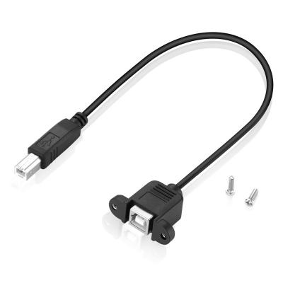 China Bochara New Model USB 2.0 Type B Printer Male To Type B Printer Extension Cable With Panel Mount Screw Female Hole 30cm 50cm 100cm 150cm for sale