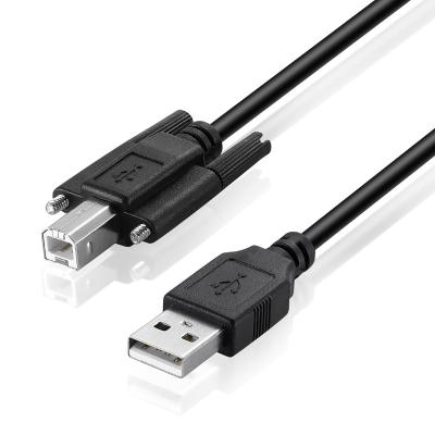 China COMPUTER Bochara USB 2.0 Type A Male To Type B Male USB 2.0 Printer Cable Shielded With Screw Panel Mount 1.5m 3m 5m for sale