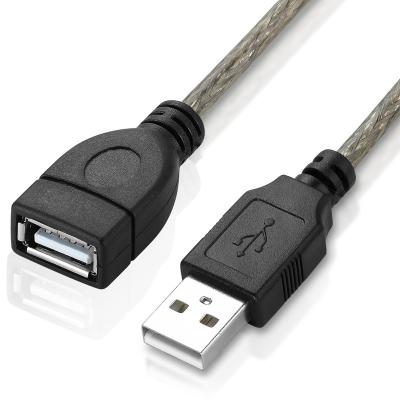 China COMPUTER Bochara USB 2.0 Extension Cable Male To Foil+Braided Female Shielded 1.5m 3m 5m Transparent Black 10m for sale