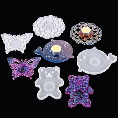 China Sustainable Candle Holder Resin Molds Silicone , Epoxy Cylinder Candlestick Molds For Jewelry Resin Casting Mold for sale