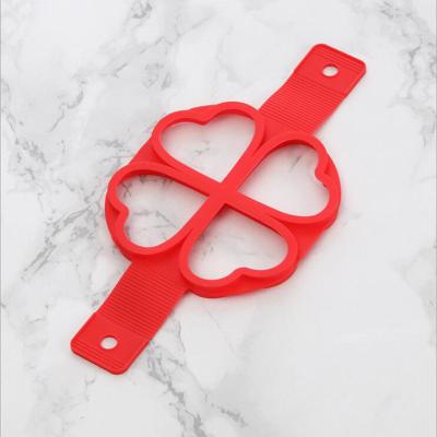 China Viable Multiple Kinds of Four Hole Silicone Egg Fryer Love Pancake Mold Silicone Rice Ball Tool Star Plum Egg Grinding Fryer for sale