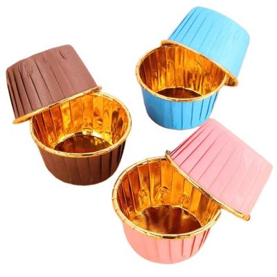 China New Viable 50 Pcs/Set Cupcake Paper Cups Muffin Cupcake Liner Packaging Cake Baking Mold Factory Tray Case For Party Wedding for sale