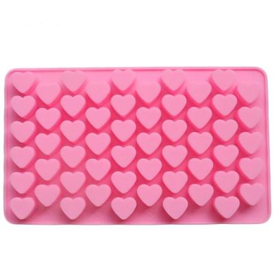 China 55 Holes Mini Heart Candy Maker Molds Viable Cake Jelly Ice Cube Mold Chocolate Mold For Valentines Day Gift for sale