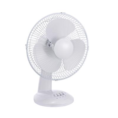 China Newest Retro Table Top Grill Table Fan Single Line Plastic Material Fan 12 Inch With Round Base for sale