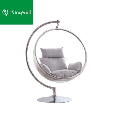 China Modern Hot Sale Luxury Acrylic Hanging Chair Water Resistant Egg Chair Transparent Patio Swings for sale