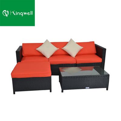 China Modern All Weather Outdoor Rattan Set Garden Sofa Rattan Furniture Patio Furniture Set In Garden Sets for sale