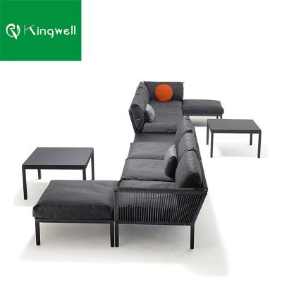 China Modern Outdoor Aluminum Garden Furniture Set Corner Sofa for sale