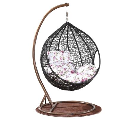 China Modern Easy Installation Water Drop Outdoor Hanging Wicker Rattan Swing Egg Chair Garden Patio Swings Indoor for sale