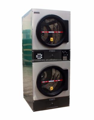 China Commercial Selling Hotel.factory .laundry Hospital 15kg Energy-Efficieny Stack Tumble Dryer Equipment Coin Operated for sale